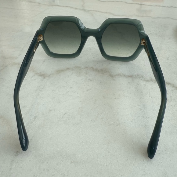 Isabel Marant Green Geometric Sunglasses - Picture 4 of 6